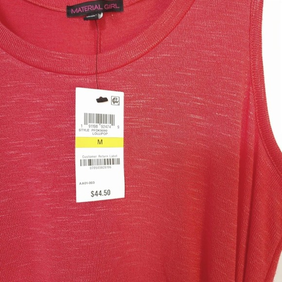 Coral T-shirt Dress W/Side Ruching Juniors M - Picture 3 of 8